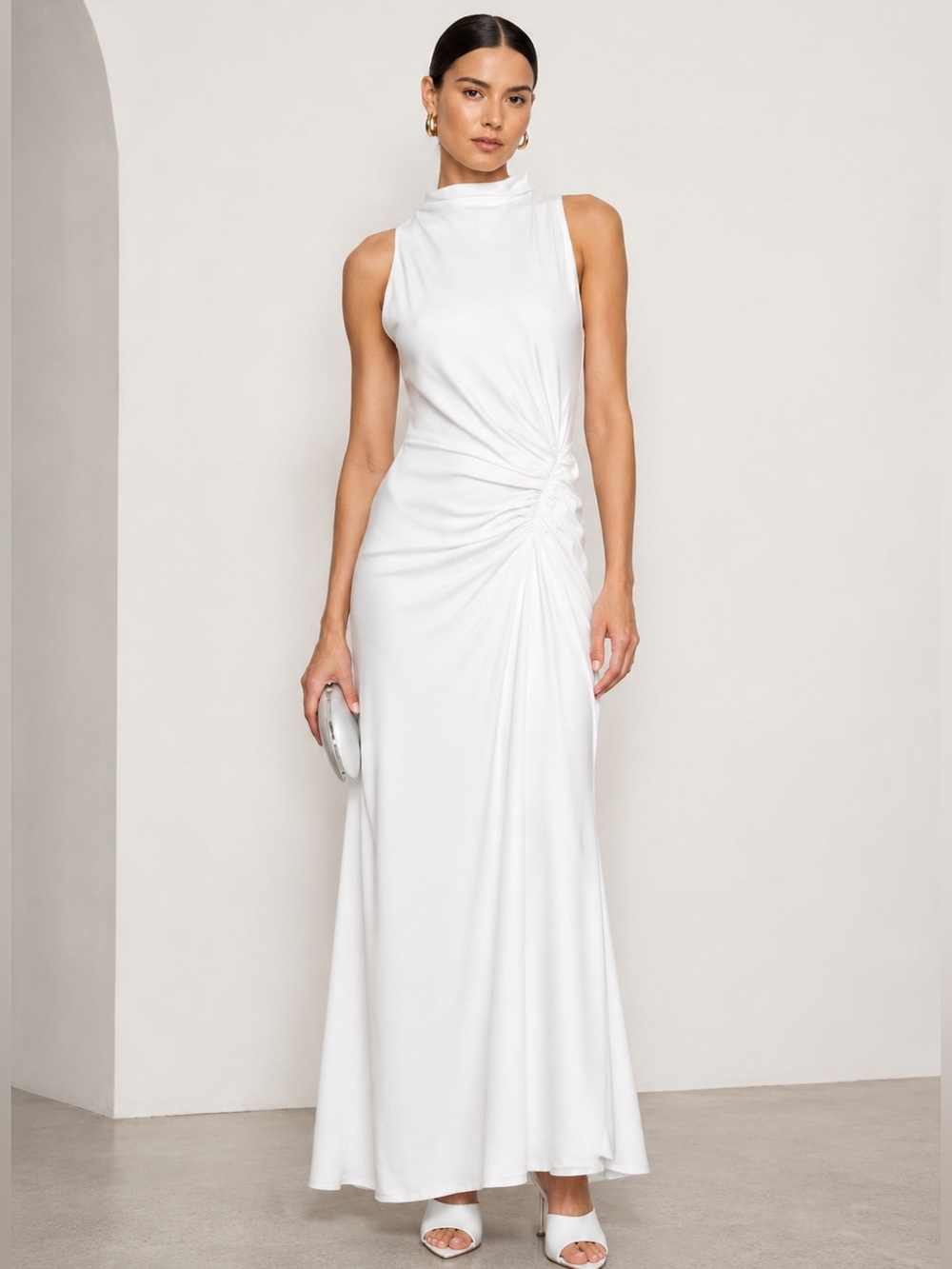 A.L.C. Inez Gown in Pearl Maxi Dress